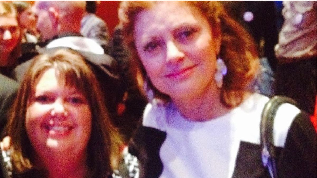 Tina Long with a friend at an advocacy event