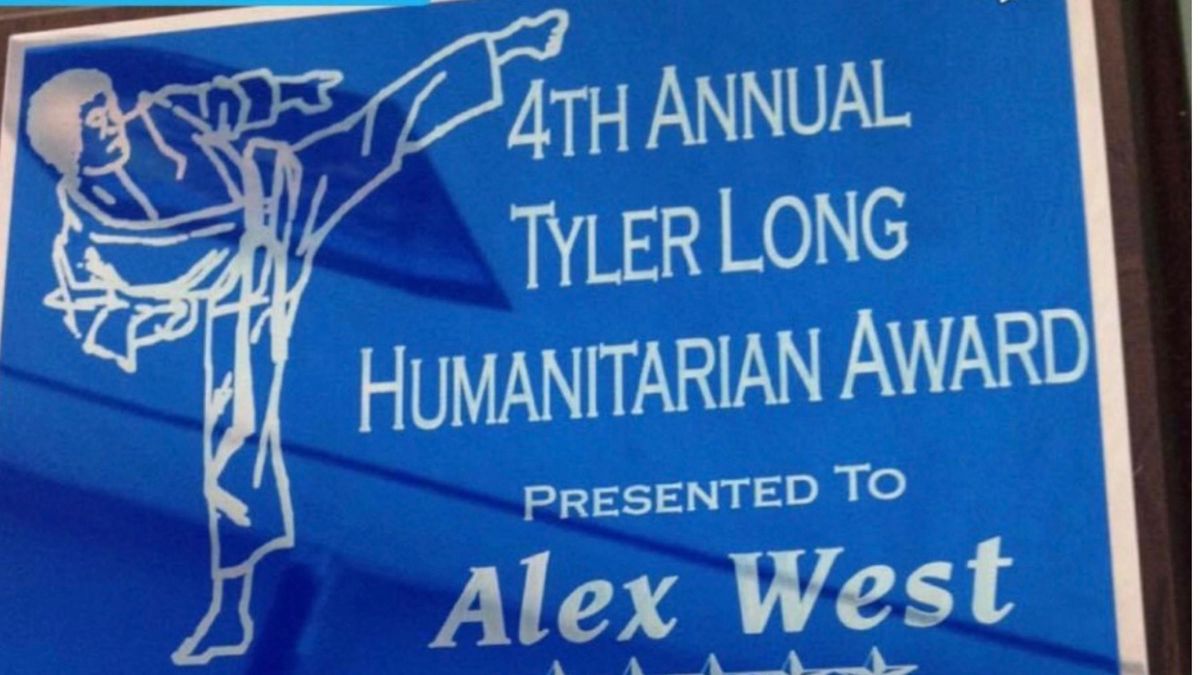 Sign for the Tyler Long Humanitarian Award